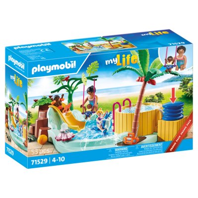 Playmobil MyLife 71529 Vacanciers avec piscine et bain &agrave; bulles