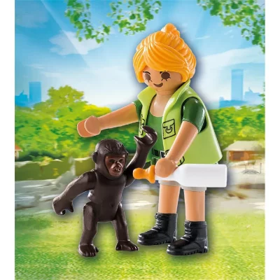 PLAYMOBIL Playmo Amis: Zookeeper avec Gorilla (9074)