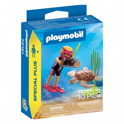 Playmobil Plongeuse, appareil & tortue Sp&eacute;cial + 72151 PLAYMOBIL