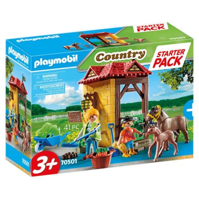 Playmobil Starter Pack 70501 Country Box et poneys 