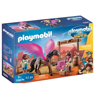 Playmobil The Movie - Marla&Del avec cheval ail&eacute;