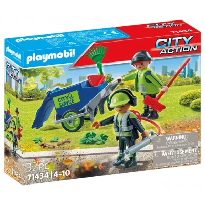 Playmobil Urban Cleaning Team Construction Game Multicolore