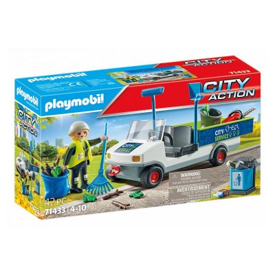 Playmobil Urban Cleaning With Electric Car Construction Game Clair