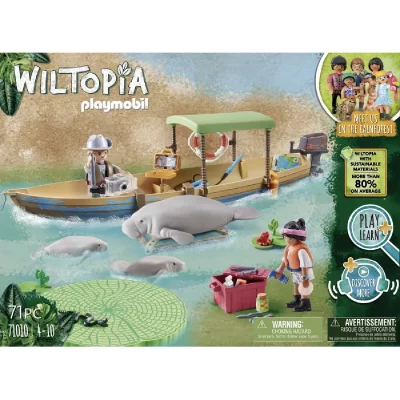 Playmobil Wiltopia 71010 Pirogue et lamantins 