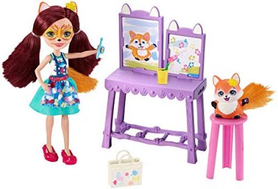 MATTEL Playset Enchantimals L'Atelier de peinture du renard 