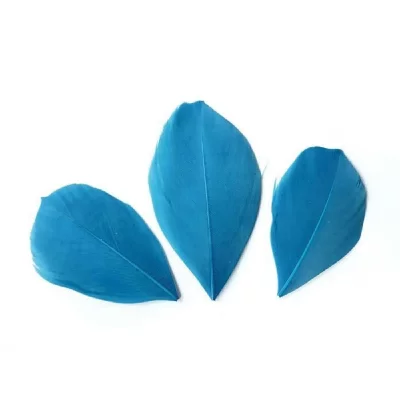 GRAINE CREATIVE Plumes Coup&eacute;es Bleu turquoise - 6 cm - 3 gr - Graine Cr&eacute;ative - couleur variant