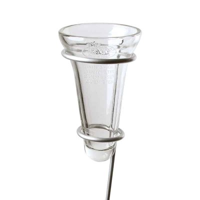 ESSCHERT DESIGN Pluviom&egrave;tre en zinc et en verre 1.30 m