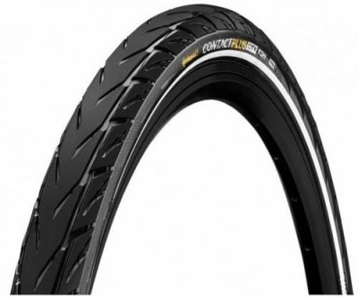 CONTINENTAL Pneu  Contact Plus Touring - Noir} - Wire Bead, Noir}
