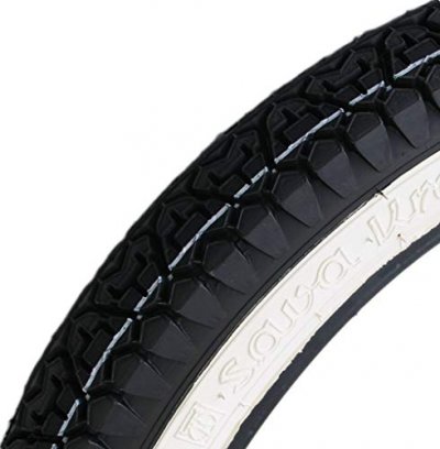 MITAS Pneu cyclo classique  B7 2 3/4-17 47J Renforc&eacute; Flancs blancs
