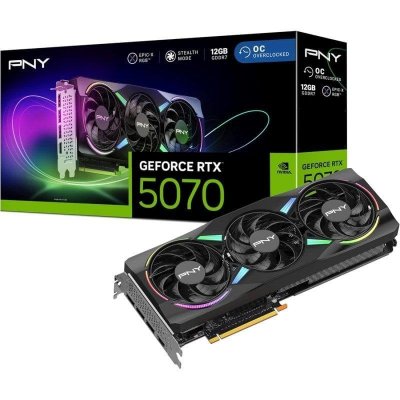 PNY  Carte Graphique Rtx 5070 Oc Argb 12gb Gddr7 