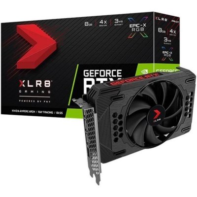 PNY  GEFORCE RTX 3050 8GB XLR8 Gaming Revel Epic-X RGB Single Fan Edition Noir
