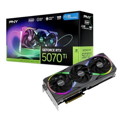 PNY  GeForce RTX 5070 Ti EPIC-X RGB OC Triple Fan Plus 16 Go GDDR7 Reflex 2 RTX AI DLSS4