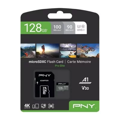 PNY  Pro Elite MicroSDXC Card 256GB Class 10 UHS-I U3 100MB-S A1 V30