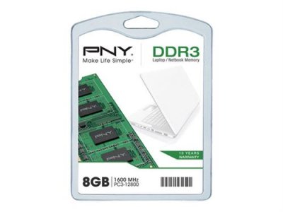 PNY  SOD108GBN/12800/3-SB M&eacute;moire SO-DIMM 8 Go Vert