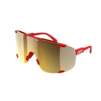 POC  - Devour Cat 2 - Lunettes v&eacute;lo Prismane Red 2026 - Clarity Road Partly Sunny Gold Cat 2
