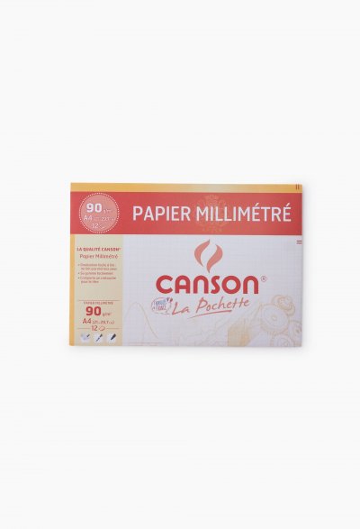 CANSON Pochette 12 papiers millim&eacute;tr&eacute;s -  - Bistre - A4 - 90g