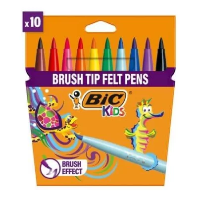 BIC Pochette de 10 feutres Visaquarelle -  - Pointe pinceau