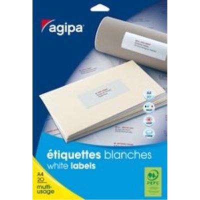 AGIPA Pochette de 1120 &eacute;tiquettes blanches - APLI  - 50x20