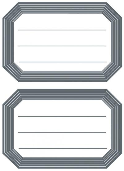 GENERIQUE Pochette De 12 &Eacute;tiquettes Scolaires Autocollantes Bord &Eacute;pais Gris