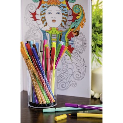 STABILO Pochette de 30 feutres  Pen 68 dont 6 fluo