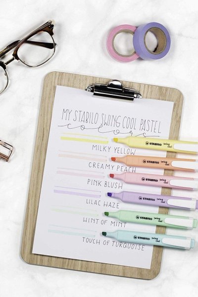 STABILO Pochette de 6 surligneurs  Swing Cool Pastel