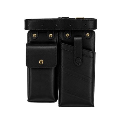 GALLANTRY Pochette de ceinture  Femme Effet Cuir Sangle Ajustable Noir