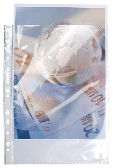 EXACOMPTA Pochette  - Sachet de 10 pochettes perfor&eacute;es polypro 320x240mm vertical lisse