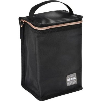 BEABA Pochette repas isotherme noir et or rose - 
