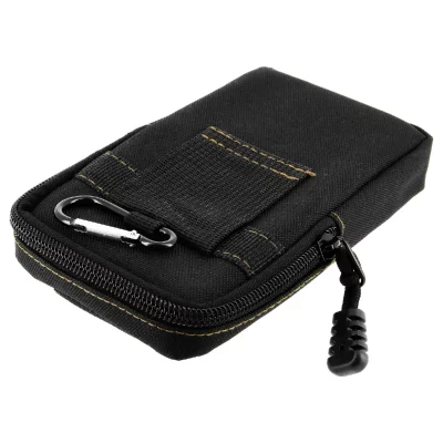 AVIZAR Pochette Smartphone Universel Etui Passant-ceinture plus mousqueton - Noir