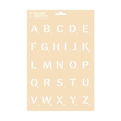 GRAINE CR Pochoir A4 Sans Sachet - Alphabet Jeu De Societe