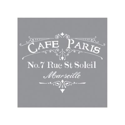 GENERIQUE Pochoir motif caf&eacute; de Paris 30 x 30 cm 