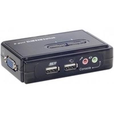 AMAZON Pocket KVM 2 ports USB + AUDIO auto aliment&eacute; c&acirc;ble inclus 