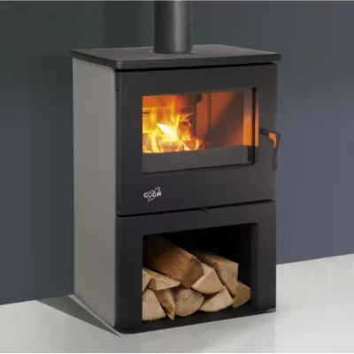 GODIN Po&ecirc;le &agrave; bois Chinon 8,5kW acier &eacute;maill&eacute; GRIS ARGENTE - 362113GRISARG