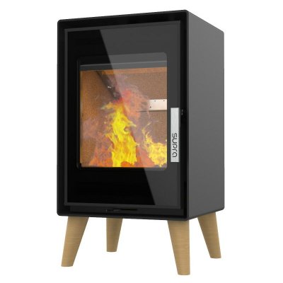 SUPRA Po&ecirc;le &agrave; bois JACCO SUR PIED 4.8KW en acier - &eacute;tanche - eco design