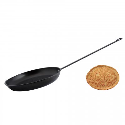 Po&ecirc;le &agrave; cr&ecirc;pes - cuisson ext&eacute;rieur - l 27 cm x l 77,7 cm x h 8,6 cm - Livraison gratuite - Noir