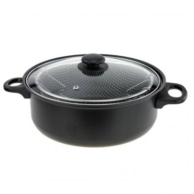 EXCELLENT HOUSEWARE Po&ecirc;le &agrave; frire avec couvercle en verre 26 cm