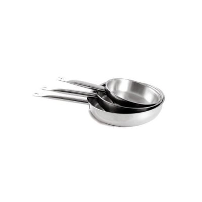 GENERIQUE Poele a frire inox baumalu - o 28 cm - gris - tous feux dont induction