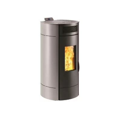 INVICTA Po&ecirc;le &agrave; granul&eacute;s de bois Gris LODI 10 WiFi - 9,5 kW - Tr&eacute;mie 16,5 kg