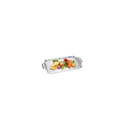 GEFU Po&ecirc;le &agrave; griller barbecue 43 x 25 cm BBQ  Acier inoxydable Argent