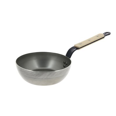 DE BUYER Po&ecirc;le paysanne en acier manche en bois 24cm Mineral B 