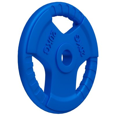 GORILLA SPORTS Poids disque en fonte avec poign&eacute;es et rev&ecirc;tement caoutchouc - De 1,25 &agrave; 25 KG