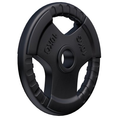 GORILLA SPORTS Poids disque en fonte avec poignees et revetement caoutchouc de 1 25 a 25 kg poids 10 kg
