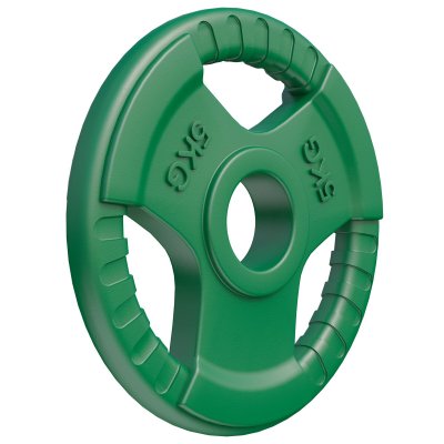 GORILLA SPORTS Poids disque en fonte avec poignees et revetement caoutchouc de 1 25 a 25 kg poids 5 kg