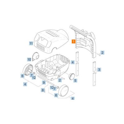 KARCHER Poignee chariot de transport rep 1 pour nettoyeur haute-pression  - 90361740 90361740 