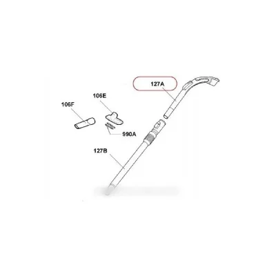 ELECTROLUX Poignee flexible complete pour aspirateur 
