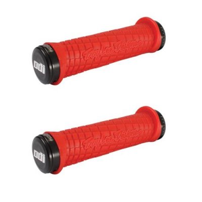 ODI Poign&eacute;e  Troy Lee Lock-On Bonus Pack - Rouge} - 130mm}, Rouge}