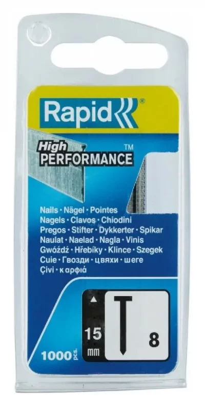 RAPID Pointes 8/25mm Galva (Gauge18) Blister etroit 1000 