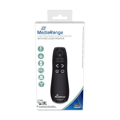GENERIQUE Pointeur laser rouge sans fil MROS220 Mediarange 5 boutons noir