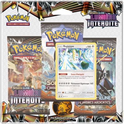 POKEMON  - Pack 3 Booster Lune Et Soleil 6 + Carte Promo Al&eacute;atoire