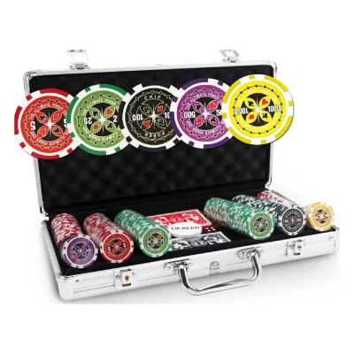GENERIQUE Pokeo Mallette Ultimate Poker Chips - 300 Jetons